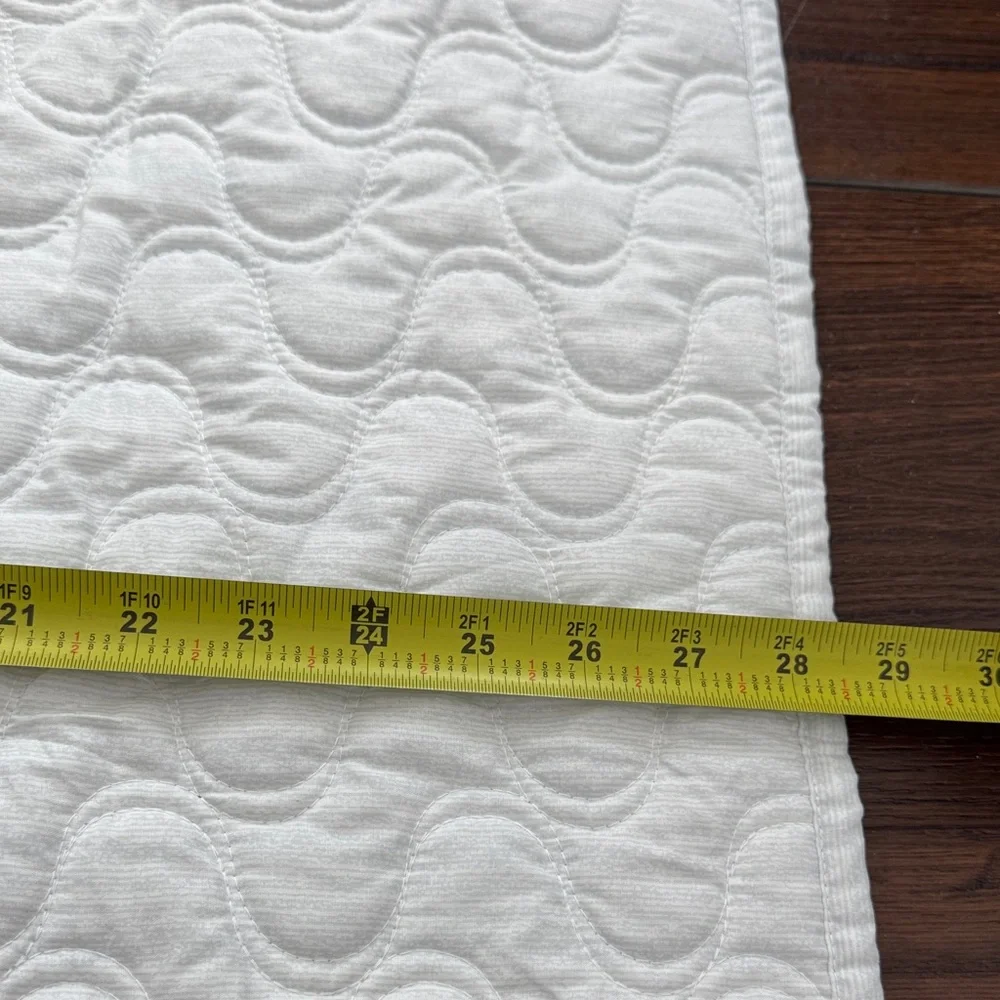 Hotel Collection Quilted Pillow Sham Cover-Light Blue set of 2 zipper closure.